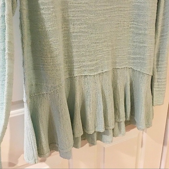 Free People Kristobel Knit Sweater Top in Mint Green - Picture 9 of 12